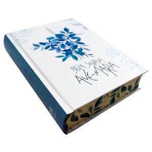 Bíblia Ave-Maria floral Azul